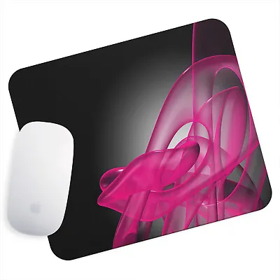 UK Seller Anti-Slip Gamimg Mouse Pad Mat PC Laptop  Pink Black Grey 3D Swirl • £5.99