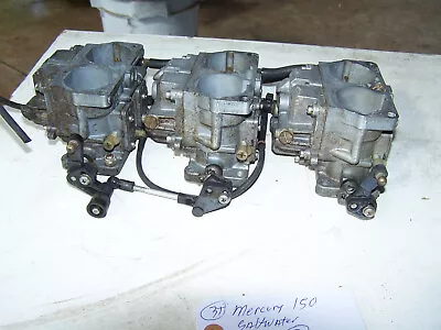 Mercury V6  Carburetors Assy 150 HP  828272C 828272  150-200 Hp 3 USED CARBS • $99.95