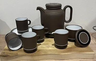 Vintage Hornsea Contrast Cup Saucer & Teapot 1970s Set • £30