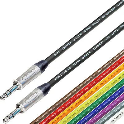 Van Damme Starquad TRS Jack To Jack Cable 1/4  Lead Balanced Braided Screened • £38.47