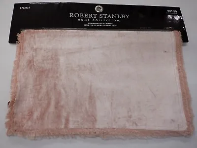 Robert Stanley Pink Stonewashed Velvet Table Runner 72  X 14  New #22199 • $11.48