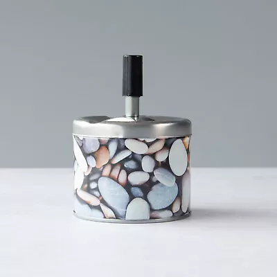 £11.99 • Buy 2 X Spinning Ashtrays With Lids Indoor Outdoor Pebbles Stones Pub Garden Patio