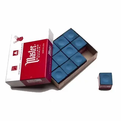 Blue Master Billiard Cue Chalk - Box Of 12 • $11.95