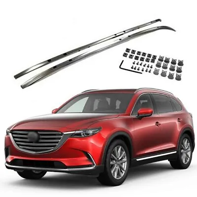 For Mazda CX-9 CX9 (2016-2023) 2PCS Aluminum Roof Rail Rack Cross Bars Silver • $155.80