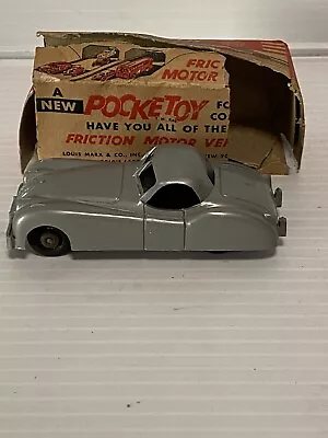 VINTAGE MARX 1950’S TIN TOY FRICTION CAR With Original Damaged Box Nice • $75