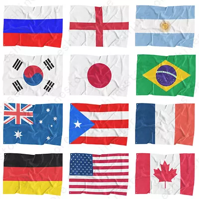 3'x5' FT National Flag World Country Flags Polyester America Flags World Cup New • $4.95