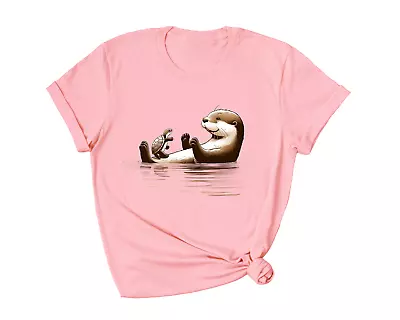$Otter And Turtle Tortoise Animal Lovers Cute Animal Adorable Tee/Tshirt • $23.10