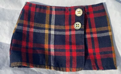 Plaid Winter Wrap Skirt Skort Doll Clothes  - Fits Battat & American Girl 18” • $8.50