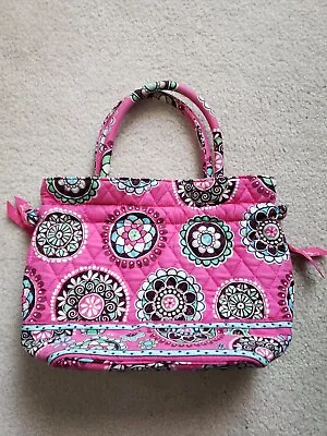 Vera Bradley Pink Cupcakes Small Purse Bucket Tote Drawstring Closure EUC • $12.99