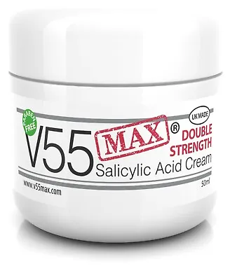 V55 MAX Salicylic Acid Skin Cream Safe On Spots Blackheads Blemishes Pimples • £17.99