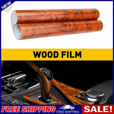 Walnut Wood Grain Vinyl Wrap Car Sticker Wrap Roll Film Self Adhesive Decal UK • £11.49