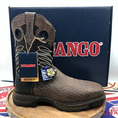 Durango Mens Maverick XP Steel Toe WP Brown Western Work Boots Size 13 M DDB0176 • $109.95