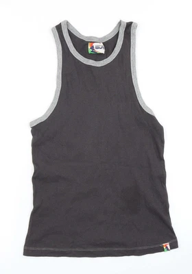 £4 • Buy Urban Spirit Mens Grey Cotton T-Shirt Size S Round Neck - Tank