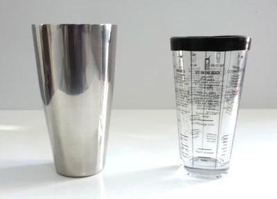 £19.99 • Buy Cocktail Shaker Stainless Steel & Glass (with Rubber Seal) 400ml Unused
