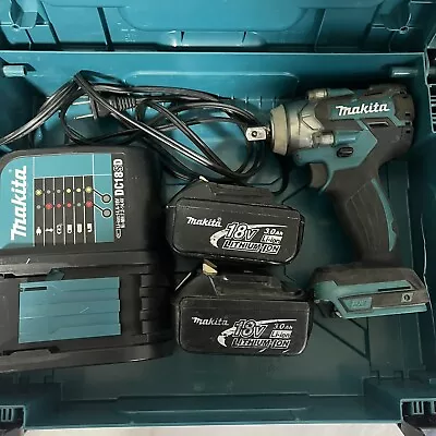 Makita XWT11 18V LXT Cordless Impact Wrench Kit 3Ah Batteries Charger & Case • $200