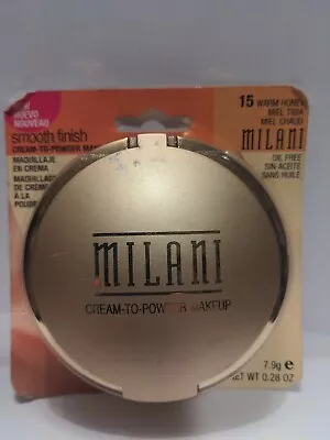 Milani Smooth Finish Cream To Powder Foundation 15 Warm Honey (7.9g / 0.28oz) • $17.95