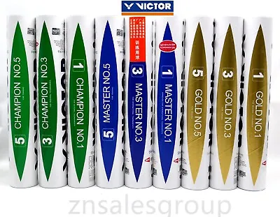 Victor Badminton Shuttlecocks 1 Tube (Gold Blue Or Green) Choose From 9 Kind • $34.99