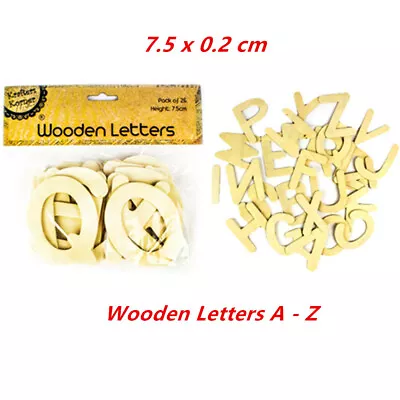 Wooden Alphabet Letters 7.5x0.2cm Wood Craft Kraft Words Name Home Room Decor  • $12.95