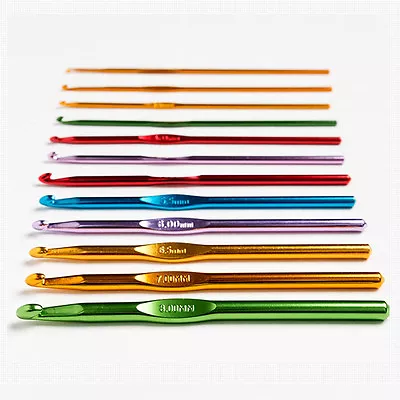 £2.29 • Buy Crochet Hook Sizes 1mm - 8mm Aluminum & Metal Needle For Knitting Yarn Craft 