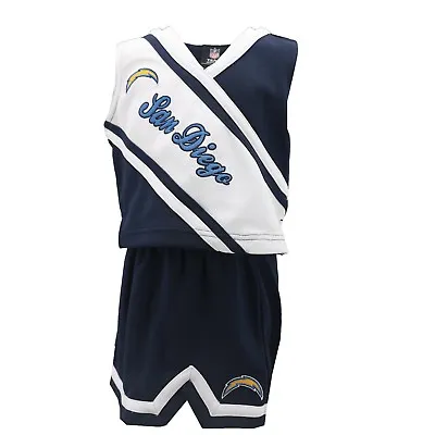 $9.99 • Buy San Diego Chargers NFL Official Toddler Cheerleader Style Dress With Skirt New