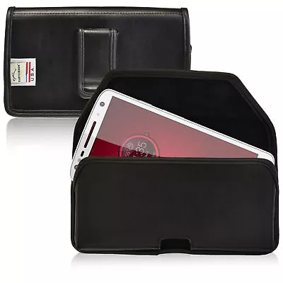 New Droid Turbo 2 Holster Turtleback Black Leather Pouch Belt Case Belt Clip • $41.99