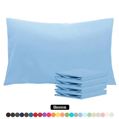 100% Brushed Microfiber 4 Pack Pillow Case Cover Queen (Standard) Pillowcase • $17.99