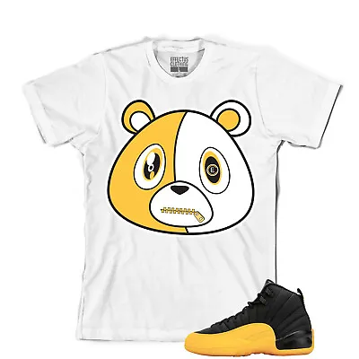 Tee To Match Air Jordan Retro 12 University Gold Sneakers. E Bear Univ White Tee • $24