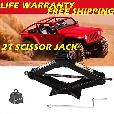 Heavy Duty Scissor Wind Up Jack 2 Ton Speed Handle For Car Van Garage Emergency • $29.80