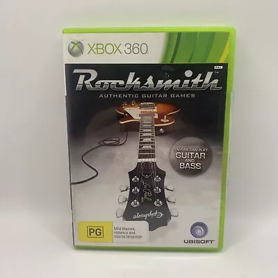 Rocksmith Authentic Guitar Games Xbox 360 Complete W Manual & Mint Disc - PAL • $14.95