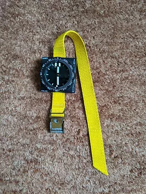 VTG SUUNTO FINLAND Scuba Dive Diving Wrist Compass Yellow Strap Plastic Brass • $39.99