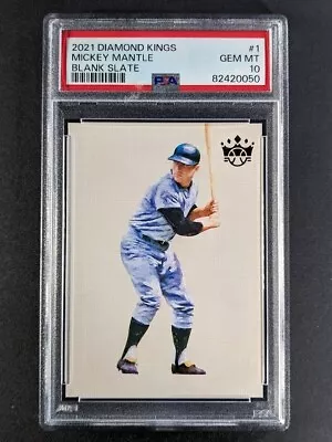 2021 Panini Diamond Kings MICKEY MANTLE Blank Slate New York Yankees PSA 10 GM • $1.99