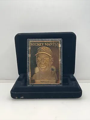 1995 MICKEY MANTLE-YANKEES LIMITED EDITION ENVIRONMENT FINE BRONZE CARD W/ Case • $19.99