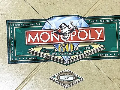 1995 Monopoly 60th Anniversary Edition Game - Replacement Pieces - You Choose • $4.25