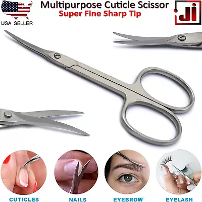 Finger Toe Nail Scissor Curved Arrow Steel Manicure Cuticle Nail Multipurpose CE • $5.99