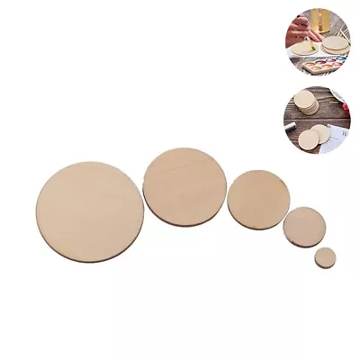 Circle 40mm MDF Wooden Shape Craft Tags Disc Decoration Card Making • £9.99