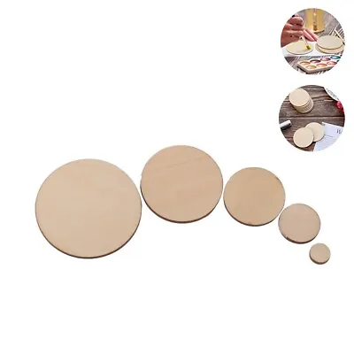 Circle 50mm MDF Wooden Shape Craft Tags Disc Decoration Card Making • £3.29