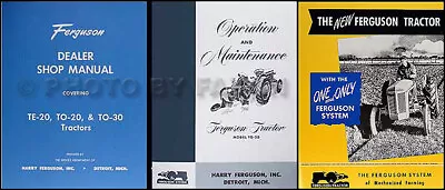 1948 1949 1950 1951 Ferguson TO20 Set Of 3 Shop Manual Owner Manual Brochure • $23.95