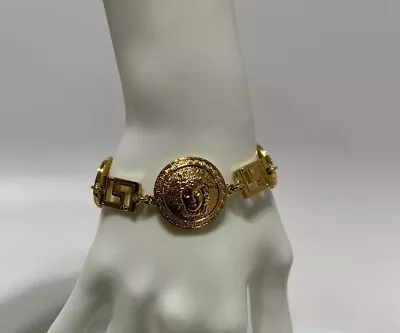 Vtg Gianni Versace Gold Medusa Bracelet • $315