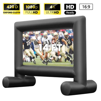 $126.95 • Buy 3.7x2.9M 420D Inflatable Movie Screen Projector Outdoor Giant Theater W/Blower
