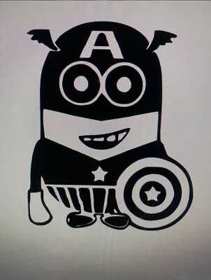 Captain America Despicable Me Minion Iron On Heat Transfer Vinyl Decal • $6.24