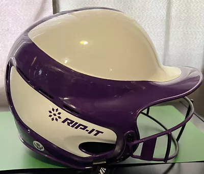 Ripit Girls Pro Softball Helmet 6-6-1/2 Size Purple And White • $29.99