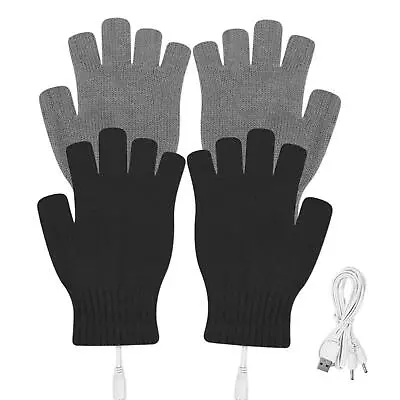 Electric USB Heated Gloves Winter Warming Thermal Ski Snow Hand Warm Windproof • $12.81