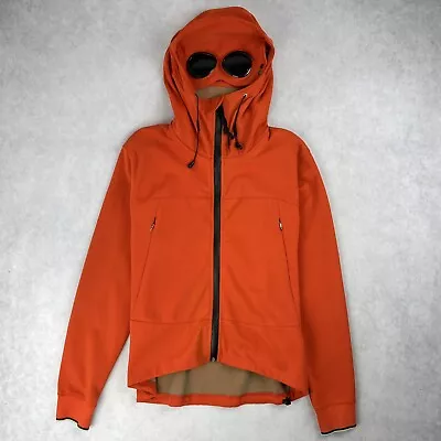 CP Company Soft Shell Goggle Jacket Orange Coat Medium Hoodie 2067 • £176.95