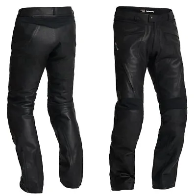 Halvarssons Lysen Black Laminated Waterproof Leather Motorcycle Bike Trousers • £459