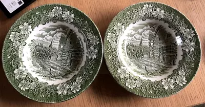 Two Royal Tudor Ware Vintage Post Office Rimmed Soup Pasta Bowl Plate 8 3/4 - 9  • £21