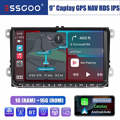 9  Carplay Car Android 13 Stereo GPS NAVI For VW GOLF MK5 6 PASSAT Tiguan Jetta • $94.59