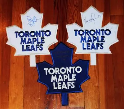 3 Vintage Signed Toronto Maple Leafs Jersey Crests Dave Keon Gilmour Damphousse! • $125