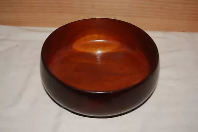 Pantalcraft 8  Handmade Genuine Mahogany Wooden Bowl Made In Haiti - Vintage • $50