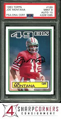 1983 Topps #169 Joe Montana 49ers Hof Psa 9 Dna Auto 10 • $22.50