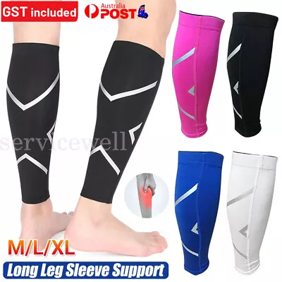 1/2PCS Compression Calf Sleeve Leg Brace Support Pain Relief Gym Running • $10.97